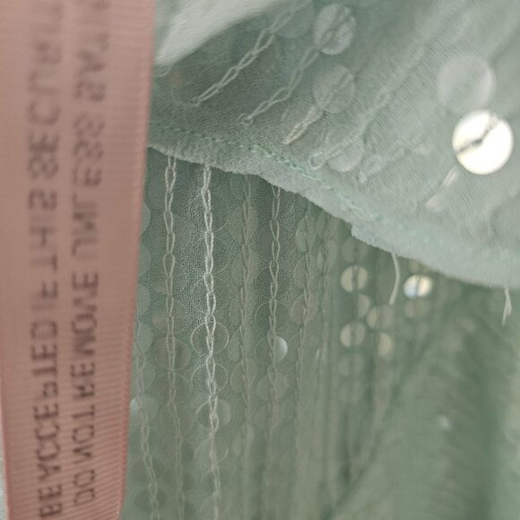 NEW | Mac Duggal 10569 Spaghetti Strap Ruffle Tiered Mint Green Mini Size 8 - Picture 9 of 10